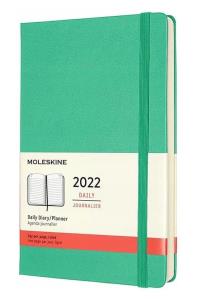 Kalendarz 2022 dzienny 12MP tw. ice green. Wydawca: Moleskine. Dobreksiazki.pl Opakowanie Kalendarz 2022 dzienny 12MP tw. ice green