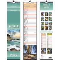 Kalendarz 2022 paskowy 13 planszowy Woda. Wydawca: EV-Corp. Dobreksiazki.pl Opakowanie Kalendarz 2022 paskowy 13 planszowy Woda