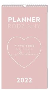 Kalendarz 2022 planner rodzinny 25x45 Miłość. Wydawca: INTERDRUK. Dobreksiazki.pl Opakowanie Kalendarz 2022 planner rodzinny 25x45 Miłość