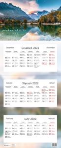 Kalendarz 2022 trójdzielny Widok. Wydawca: INTERDRUK. Dobreksiazki.pl Opakowanie Kalendarz 2022 trójdzielny Widok