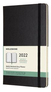 Kalendarz 2022 tygodniowy 12MLL tw. czarny. Wydawca: Moleskine. Dobreksiazki.pl Opakowanie Kalendarz 2022 tygodniowy 12MLL tw. czarny