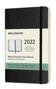 Kalendarz 2022 tygodniowy 12MP czarny. Wydawca: Moleskine. Dobreksiazki.pl Opakowanie Kalendarz 2022 tygodniowy 12MP czarny