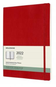 Kalendarz 2022 tygodniowy 12MXL scarlet red. Wydawca: Moleskine. Dobreksiazki.pl Opakowanie Kalendarz 2022 tygodniowy 12MXL scarlet red
