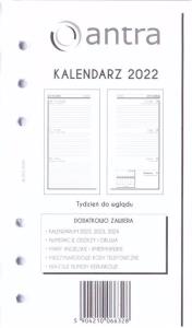 Kalendarz 2022 wkład B6 ST/TDW. Wydawca: Antra. Dobreksiazki.pl Opakowanie Kalendarz 2022 wkład B6 ST/TDW