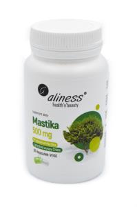 Aliness Mastika 500mg 60kaps. Producent: Aliness. Dobreksiazki.pl Zdjęcie produktu Aliness Mastika 500mg 60kaps
