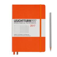 Opakowanie Kalendarz tygodniowy z notatnikiem 2017 Medium pomarańczowy Leuchtturm1917
