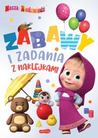 Masza i Niedźwiedź. Zabawy i zadania z naklejkami. Autor: Opracowanie zbiorowe. Dobreksiazki.pl Okładka książki Masza i Niedźwiedź. Zabawy i zadania z naklejkami