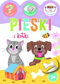 Pieski i kotki. Zgadywanki, wyklejanki... Autor: Ewa Gorzkowska-Parnas. Dobreksiazki.pl Okładka książki Pieski i kotki. Zgadywanki, wyklejanki..