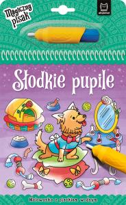 Słodkie pupile. Malowanka z pisakiem wodnym. Autor: Opracowanie zbiorowe. Dobreksiazki.pl Okładka książki Słodkie pupile. Malowanka z pisakiem wodnym