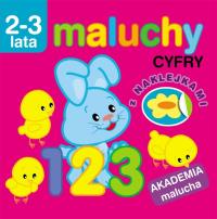 Akademia malucha. Maluchy. Cyfry z naklejkami. Autor: Irma Pikiene. Dobreksiazki.pl Okładka książki Akademia malucha. Maluchy. Cyfry z naklejkami