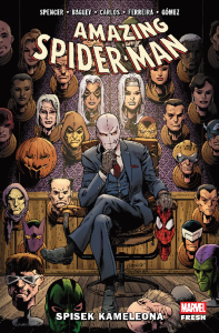 Amazing Spider-Man. Spisek Kameleona. Tom 14. Autor: Nick Spencer, Ed Brisson, Mark Bagley, Marcelo Ferreira, Carlos Gómez, Zé Carlos, IG GUARA. Dobreksiazki.pl Okładka książki Amazing Spider-Man. Spisek Kameleona. Tom 14