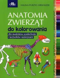 Anatomia zwierząt do kolorowania. Autor: Purzyc-Orwaszer H.. Dobreksiazki.pl Okładka książki Anatomia zwierząt do kolorowania