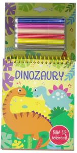 Baw się kolorami! Dinozaury. Autor: Praca zbiorowa. Dobreksiazki.pl Okładka książki Baw się kolorami! Dinozaury