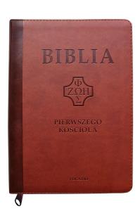 Biblia pierwszego Kościoła kasztanowa paginatory. Autor: Praca zbiorowa. Dobreksiazki.pl Okładka książki Biblia pierwszego Kościoła kasztanowa paginatory