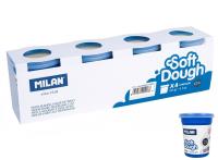 Ciastolina Milan basic 4 słoiczki x 116 g biała. Wydawca: MILAN. Dobreksiazki.pl Opakowanie Ciastolina Milan basic 4 słoiczki x 116 g biała
