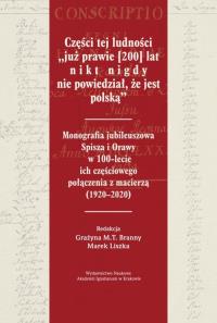 Okładka książki Części tej ludności „już prawie [200] lat nikt nigdy nie powiedział, że jest polską”