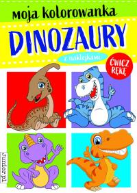 Dinozaury. Moja kolorowanka. Autor: Opracowanie zbiorowe. Dobreksiazki.pl Okładka książki Dinozaury. Moja kolorowanka