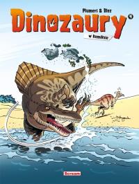 Dinozaury w komiksie T.4. Autor: Arnaud Plumeri. Dobreksiazki.pl Okładka książki Dinozaury w komiksie T.4
