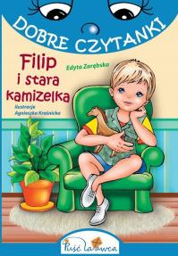 Dobre czytanki. Filip i stara kamizelka. Autor: Edyta Zarębska. Dobreksiazki.pl Okładka książki Dobre czytanki. Filip i stara kamizelka