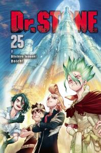 Dr Stone tom 25. Autor: Riichiro Inagaki, Boichi. Dobreksiazki.pl Okładka książki Dr Stone tom 25