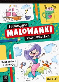 Edukacyjne malowanki przedszkolaka. Uzupełniam... Autor: Olga Kłodnicka. Dobreksiazki.pl Okładka książki Edukacyjne malowanki przedszkolaka. Uzupełniam..