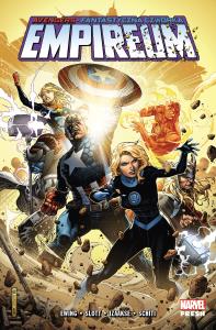 Empireum. Autor: Al Ewing, Dan Slott, Schiti Valerio, Sean Izaakse. Dobreksiazki.pl Okładka książki Empireum