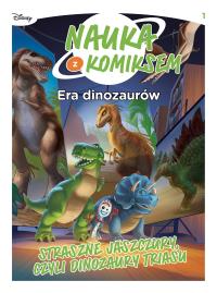 Era dinozaurów. Straszne jaszczury czyli dinozaury. Autor: Praca zbiorowa. Dobreksiazki.pl Okładka książki Era dinozaurów. Straszne jaszczury czyli dinozaury