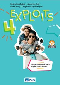 Exploits 4 Zeszyt ćwiczeń. Autor: Boutegege Regine, Bello Alessandra, Poirey Carole, Supryn-Klepcarz Magdalena. Dobreksiazki.pl Okładka książki Exploits 4 Zeszyt ćwiczeń