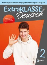 Extraklasse Deutsch 2 Materiały ćwiczeniowe do języka niemieckiego. Autor: Kozubska Marta, Krawczyk Ewa. Dobreksiazki.pl Okładka książki Extraklasse Deutsch 2 Materiały ćwiczeniowe do języka niemieckiego