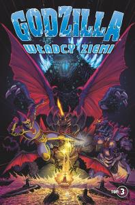 Godzilla: Władcy Ziemi 3. Autor: Chris Mowry, Matt Frank. Dobreksiazki.pl Okładka książki Godzilla: Władcy Ziemi 3