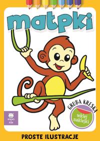 Gruba kreska. Małpki. Autor: Praca zbiorowa. Dobreksiazki.pl Okładka książki Gruba kreska. Małpki