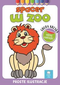 Gruba kreska. Spacer w zoo. Autor: Praca zbiorowa. Dobreksiazki.pl Okładka książki Gruba kreska. Spacer w zoo