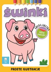 Gruba kreska. Świnki. Autor: Praca zbiorowa. Dobreksiazki.pl Okładka książki Gruba kreska. Świnki
