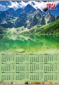 Kalenadarz 2024 plakatowy B1 listwowany Tatry KPB1-VP.2. Wydawca: Pan Kalendarzyk. Dobreksiazki.pl Opakowanie Kalenadarz 2024 plakatowy B1 listwowany Tatry KPB1-VP.2