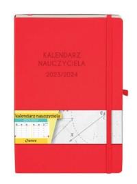 Kalendarz 2023/2024 A5 nauczyciela TDW czerwony. Autor: Opracowanie zbiorowe. Dobreksiazki.pl Okładka książki Kalendarz 2023/2024 A5 nauczyciela TDW czerwony