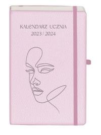 Kalendarz 2023/2024 A5 ucznia TNS jasnoróżowy. Autor: Opracowanie zbiorowe. Dobreksiazki.pl Okładka książki Kalendarz 2023/2024 A5 ucznia TNS jasnoróżowy