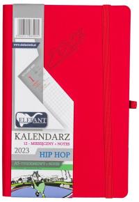 Kalendarz 2023 A5 tyg. Hip hop czerwony ELEFANT. Wydawca: ELEFANT. Dobreksiazki.pl Opakowanie Kalendarz 2023 A5 tyg. Hip hop czerwony ELEFANT