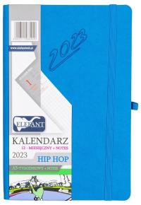 Kalendarz 2023 A5 tyg. Hip hop niebieski ELEFANT. Wydawca: ELEFANT. Dobreksiazki.pl Opakowanie Kalendarz 2023 A5 tyg. Hip hop niebieski ELEFANT
