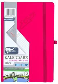 Kalendarz 2023 A5 tyg. Hip hop różowy ELEFANT. Wydawca: ELEFANT. Dobreksiazki.pl Opakowanie Kalendarz 2023 A5 tyg. Hip hop różowy ELEFANT