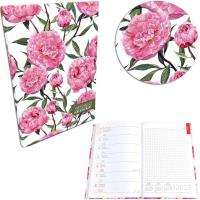 Kalendarz 2023 A5 tygodniowy soft touch peonie. Wydawca: EV-Corp. Dobreksiazki.pl Opakowanie Kalendarz 2023 A5 tygodniowy soft touch peonie