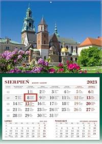 Kalendarz 2023 jednodzielny Wawel. Wydawca: Wokół nas. Dobreksiazki.pl Opakowanie Kalendarz 2023 jednodzielny Wawel