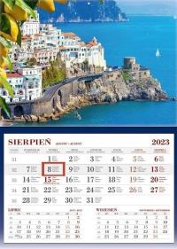 Kalendarz 2023 jednodzielny Wybrzeże Amalfi. Wydawca: Wokół nas. Dobreksiazki.pl Opakowanie Kalendarz 2023 jednodzielny Wybrzeże Amalfi