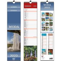 Kalendarz 2023 paskowy 13 planszowy Woda. Wydawca: EV-Corp. Dobreksiazki.pl Opakowanie Kalendarz 2023 paskowy 13 planszowy Woda