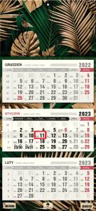 Kalendarz 2023 trójdzielny glam green KT-1 V29. Wydawca: Pan Kalendarzyk. Dobreksiazki.pl Opakowanie Kalendarz 2023 trójdzielny glam green KT-1 V29
