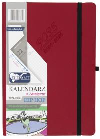 Kalendarz 2024/2026 B5 18M + notes Hip Hop czerw. Wydawca: ELEFANT. Dobreksiazki.pl Opakowanie Kalendarz 2024/2026 B5 18M + notes Hip Hop czerw