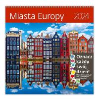 Kalendarz 2024 30x30 Miasta Europy HELMA. Wydawca: Helma. Dobreksiazki.pl Opakowanie Kalendarz 2024 30x30 Miasta Europy HELMA