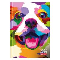 Kalendarz 2024 A5 dzienny Art pies HERLITZ. Wydawca: HERLITZ. Dobreksiazki.pl Opakowanie Kalendarz 2024 A5 dzienny Art pies HERLITZ