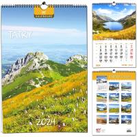 Kalendarz 2024 B3 7 plansz Tatry. Wydawca: EV-Corp. Dobreksiazki.pl Opakowanie Kalendarz 2024 B3 7 plansz Tatry