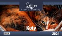 Kalendarz 2024 Biurkowy Galileo Koty. Wydawca: CRUX. Dobreksiazki.pl Opakowanie Kalendarz 2024 Biurkowy Galileo Koty