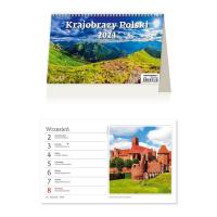 Kalendarz 2024 biurkowy Krajobrazy Polski HELMA. Wydawca: Helma. Dobreksiazki.pl Opakowanie Kalendarz 2024 biurkowy Krajobrazy Polski HELMA